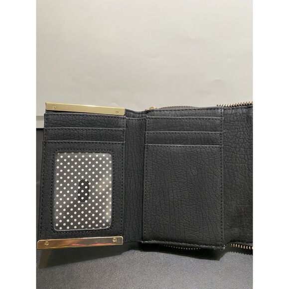 Urban Expressions Zipper Trim Zipper Change Pocket Tri Fold Women's Wallet - Picture 4 of 8